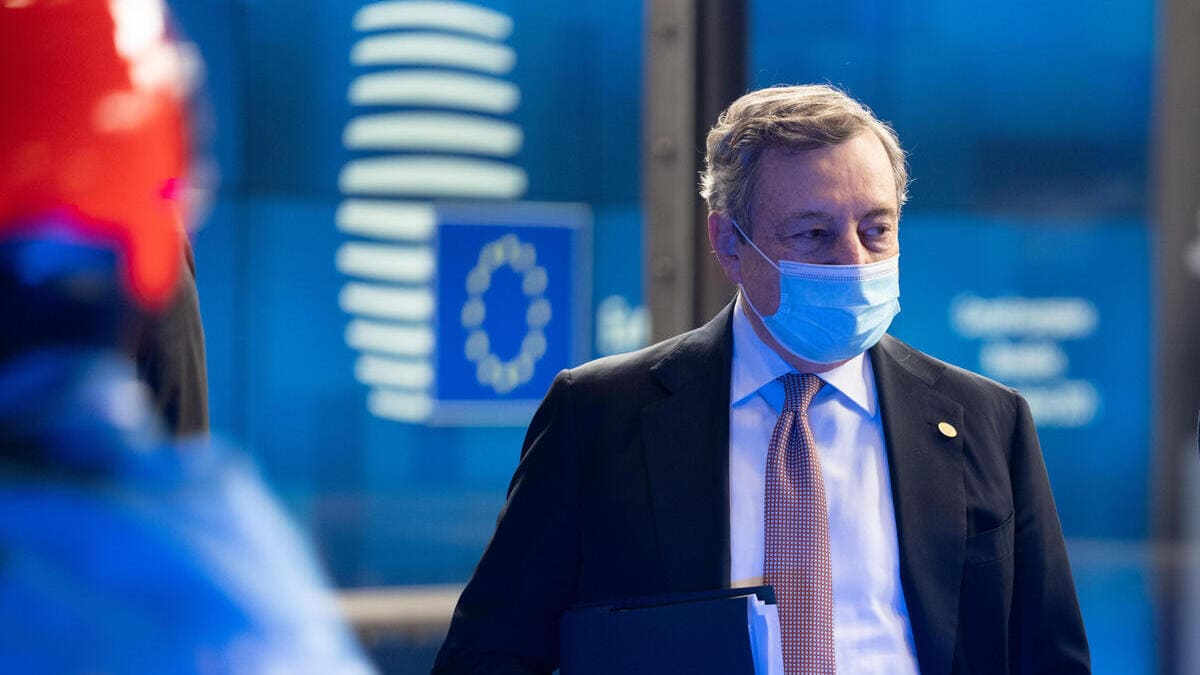 Mario Draghi partecipa al Consiglio Ue