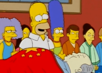 Un frame dell'episodio dei Simpsons in Cina