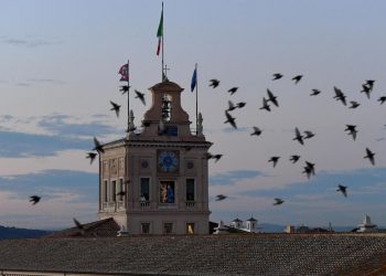 Un particolare del Palazzo del Quirinale (foto Ansa)