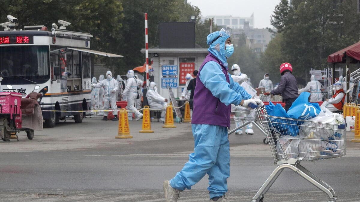 Quartiere chiuso durante un lockdown per il Covid in Cina