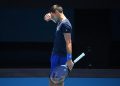 Novak Djokovic durante uno degli allenamenti in Australia di questi giorni (foto Ansa)