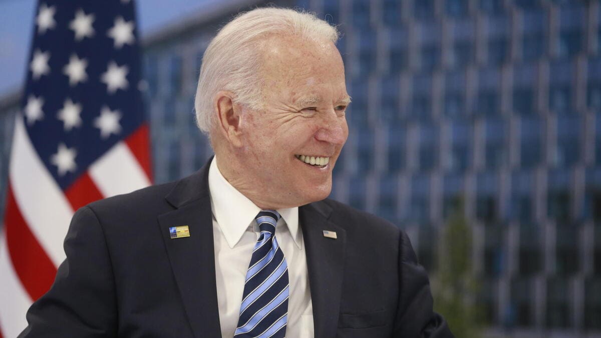 Il presidente degli Stati Uniti Joe Biden durante un summit Nato sull'Ucraina