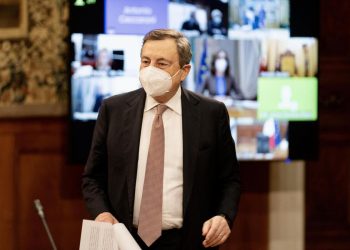 Il presidente del Consiglio Mario Draghi (foto Ansa)