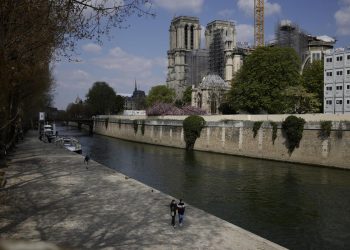 I lavori per il restauro della cattedrale Notre Dame di Parigi dopo l'incendio del 15 aprile 2019