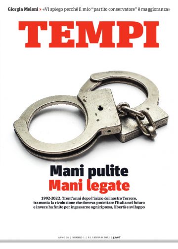 La copertina del numero di gennaio 2022 di Tempi, dedicata al trentesimo anniversario di Mani pulite