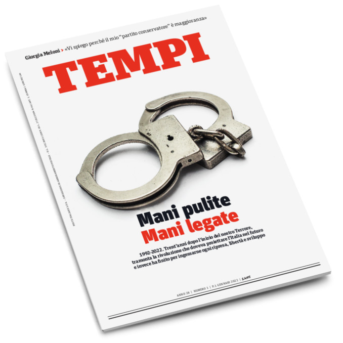 La copertina del numero di gennaio 2022 di Tempi, dedicata al trentesimo anniversario di Mani pulite