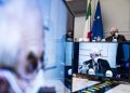 Il presidente della Corte Costituzionale Giuliano Amato durante la conferenza stampa sui referendum