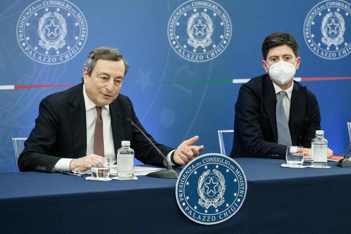 Mario Draghi e Roberto Speranza