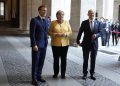 Emmanuel Macron, Angela Merkel, Olaf Scholz