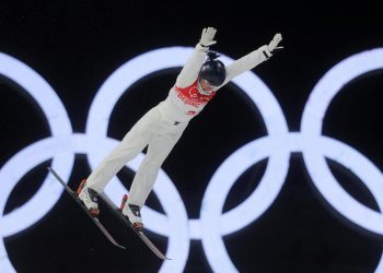 L'australiana Laura Peel durante la finale di Freestyle alle Olimpiadi di Pechino