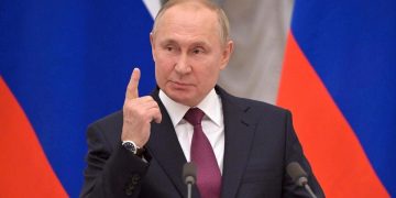 Vladimir Putin, presidente della Russia, parla della crisi in Ucraina