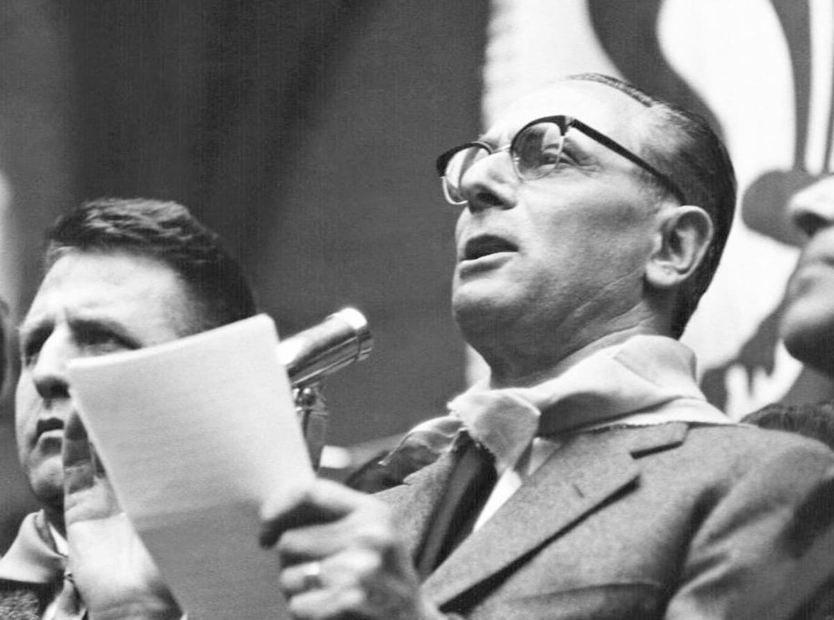 Enrico Mattei, presidente dell'Eni, Roma, 1953