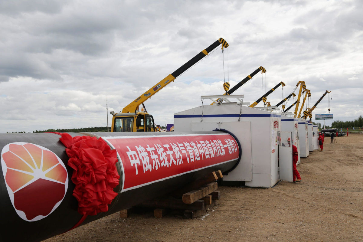 Tubi del gasdotto Russia-Cina Power of Siberia