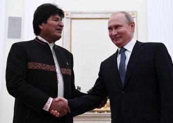 L'incontro tra il presidente boliviano Evo Morales e quello russo Vladimir Putin, Mosca, 11 luglio 2019