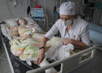 Ospedale a Brovary, nei pressi di Kiev, Ucraina, 1 marzo 2022