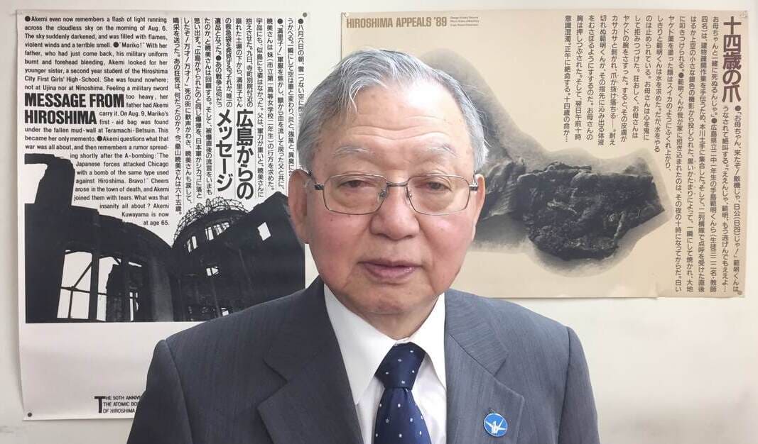 Sueichi Kido, hibakusha sopravvissuto in Giappone alla bomba atomica sganciata a Nagasaki, si schiera contro la guerra nucleare in Ucraina