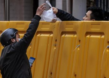 Un'immagine del lockdown a Shanghai, in Cina