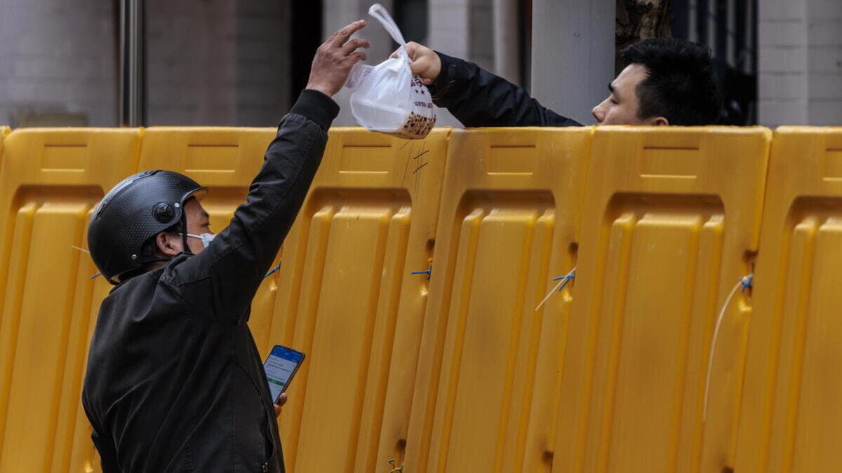 Un'immagine del lockdown a Shanghai, in Cina