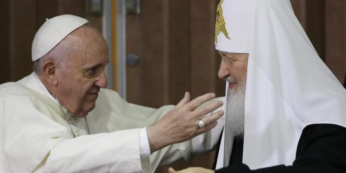 L'incontro tra papa Francesco e il patriarca ortodosso di Mosca Kirill a L'Avana (Cuba) il 12 febbraio 2016