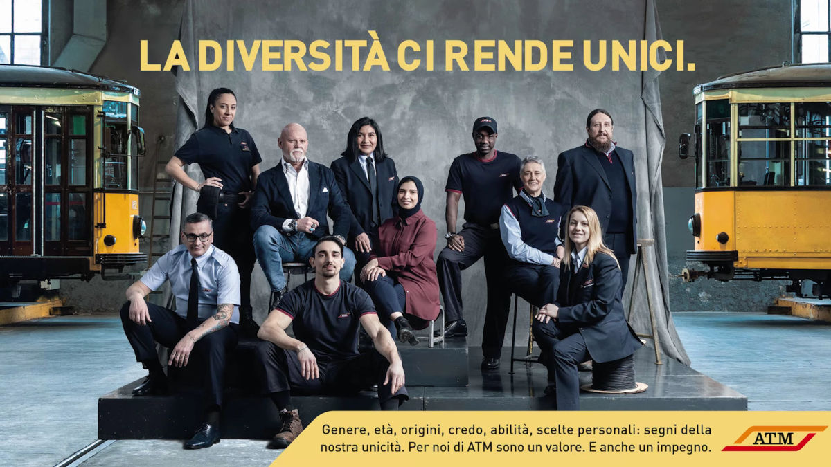 Il manifesto della campagna pubblicitaria di Atm per la diversità