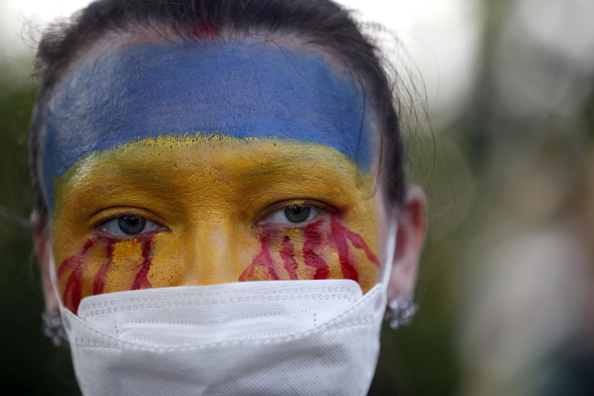 Protesta contro la guerra in Ucraina