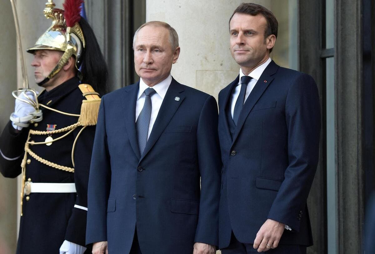 Vladimir Putin e Emmanuel Macron