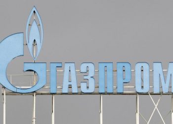 Insegna di Gazprom, la multinazionale russa che vende il gas all'Europa