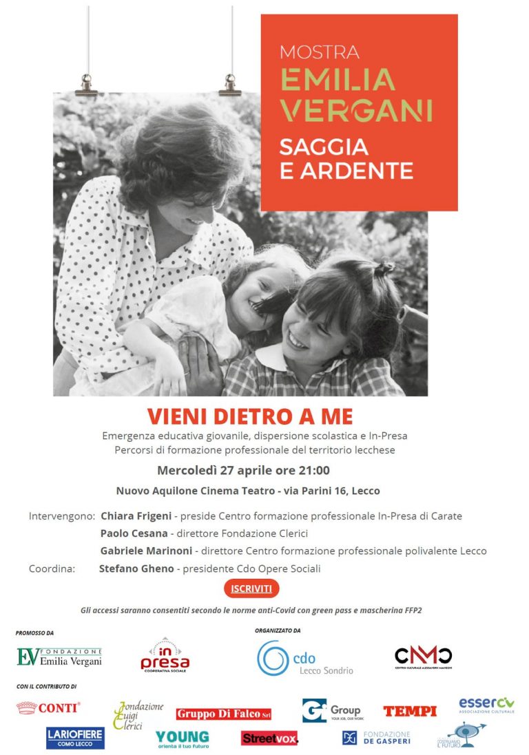 “Vieni dietro a me” chiude le iniziative della mostra “Emilia Vergani. Saggia e ardente”