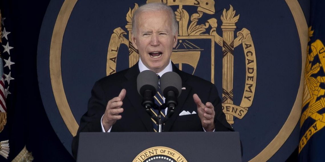 Il presidente americano Joe Biden a Annapolis, Maryland, 27 maggio 2022