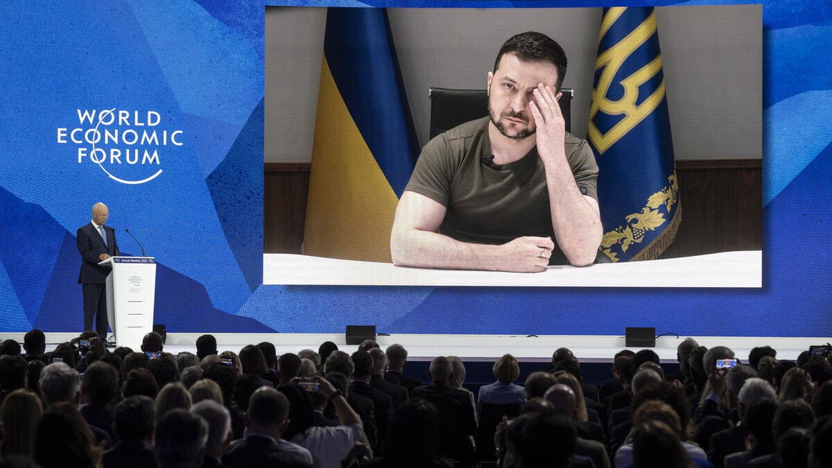 L'intervento a Davos di Volodymyr Zelensky, presidente dell'Ucraina