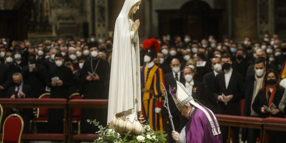 Papa Francesco alla Consacrazione di Russia e Ucraina al Cuore immacolato di Maria