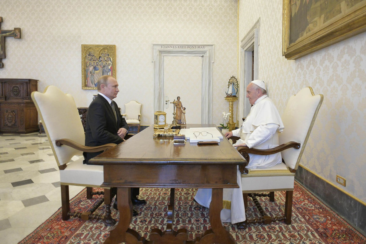 Vladimir Putin in udienza da papa Francesco