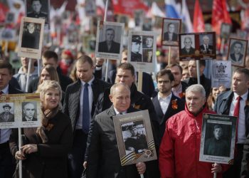 Vladimir Putin alla parata del Giorno della vittoria a Mosca, 9 maggio 2022