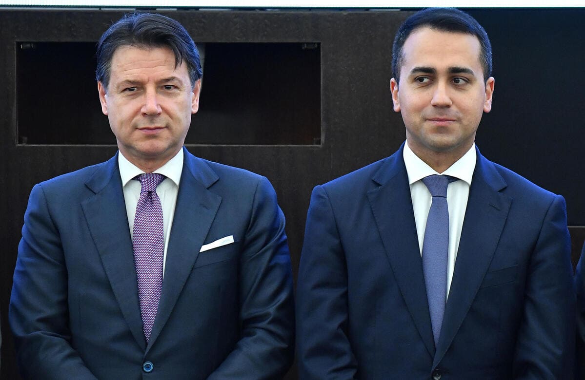 Giuseppe Conte con Luigi Di Maio, Roma, 2 marzo 2020