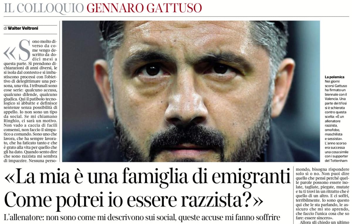 Gattuso intervista Corriere