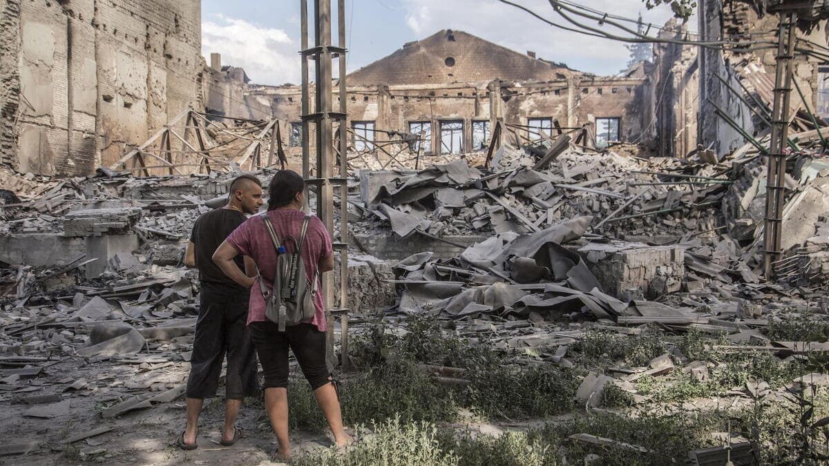 Severodonetsk distrutta dai bombardamenti russi in Ucraina