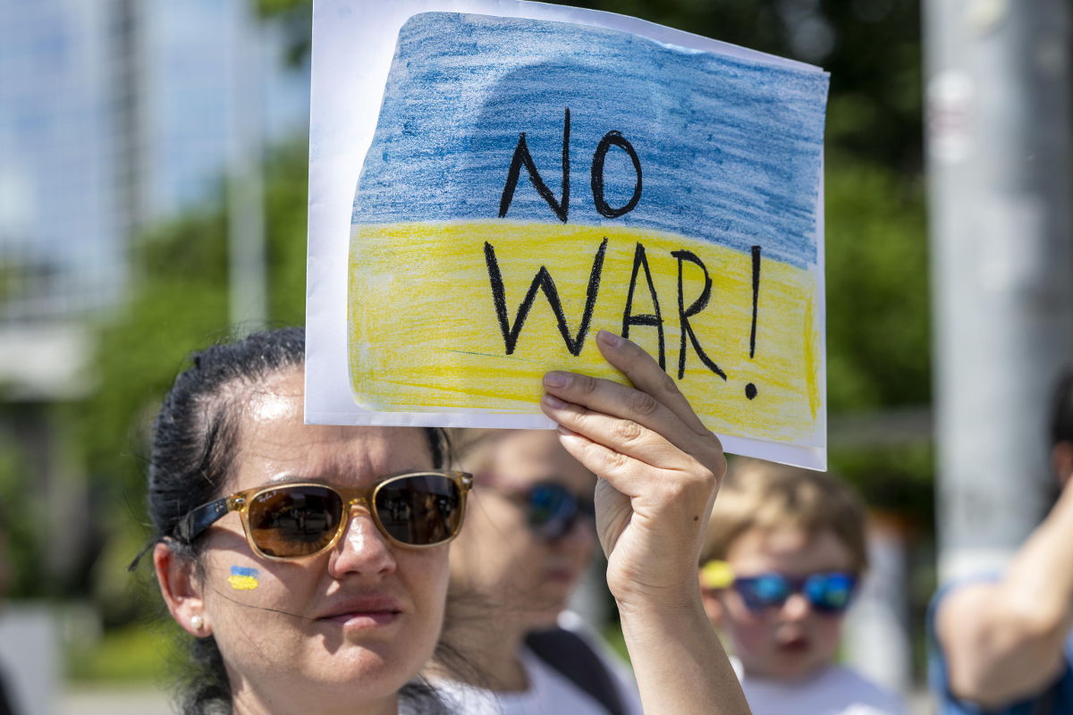 Manifestazione contro la guerra in Ucraina