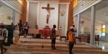 La chiesa di St Francis, a Owo, in Nigeria. Decine di cristiani sono stati massacrati durante la messa di Pentecoste