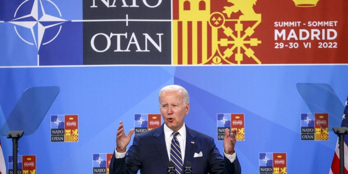 Joe Biden, presidente Usa, al vertice Nato di Madrid