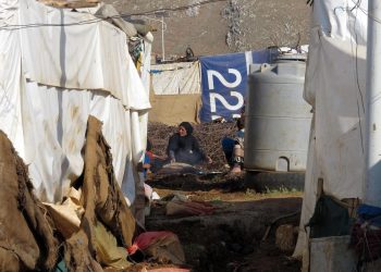 Il campo di profughi siriani di Terbol, nella valle della Bekaa, in Libano, 7 giugno 2014