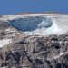Il punto della Marmolada dove è collassato il ghiacciaio che ha provocato la valanga, 3 luglio 2022