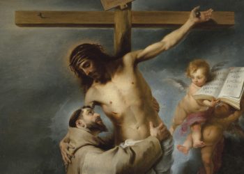 Bartolomé Esteban Murillo, San Francesco abbraccia Cristo sulla croce (particolare)