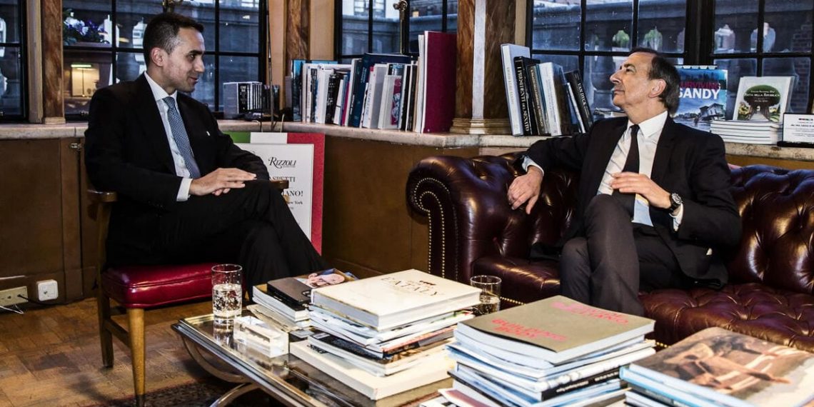 Il ministro degli Esteri Luigi Di Maio con il sindaco di Milano, Beppe Sala, presso il Consolato d'Italia a New York, 17 maggio 2022