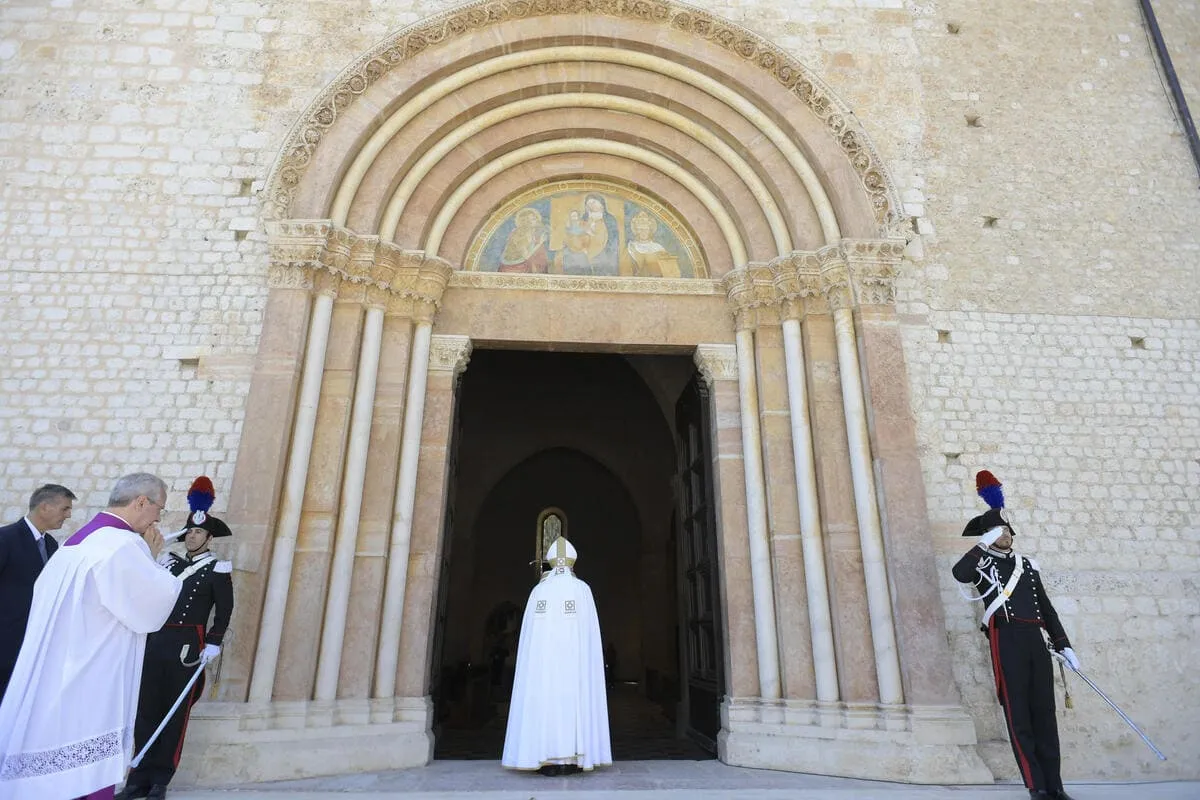 Papa Francesco alla Basilica di Santa Maria di Collemaggio, 28 agosto 2022