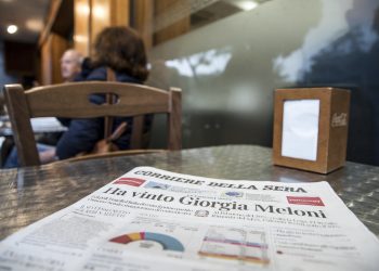 Elezioni in Italia, prima pagina Corriere della Sera, 26 settembre 2022