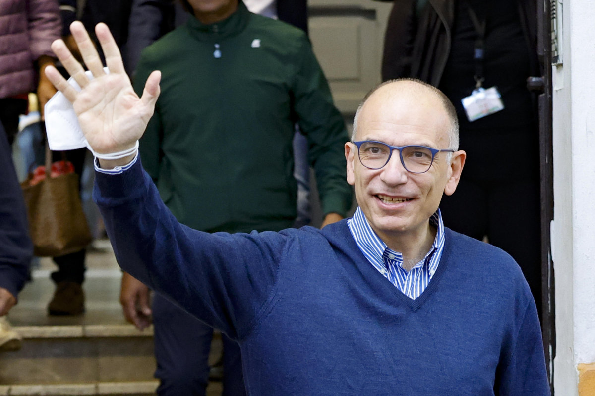 Il segretario del Pd Enrico Letta