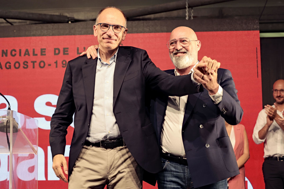 Enrico Letta e Stefano Bonaccini