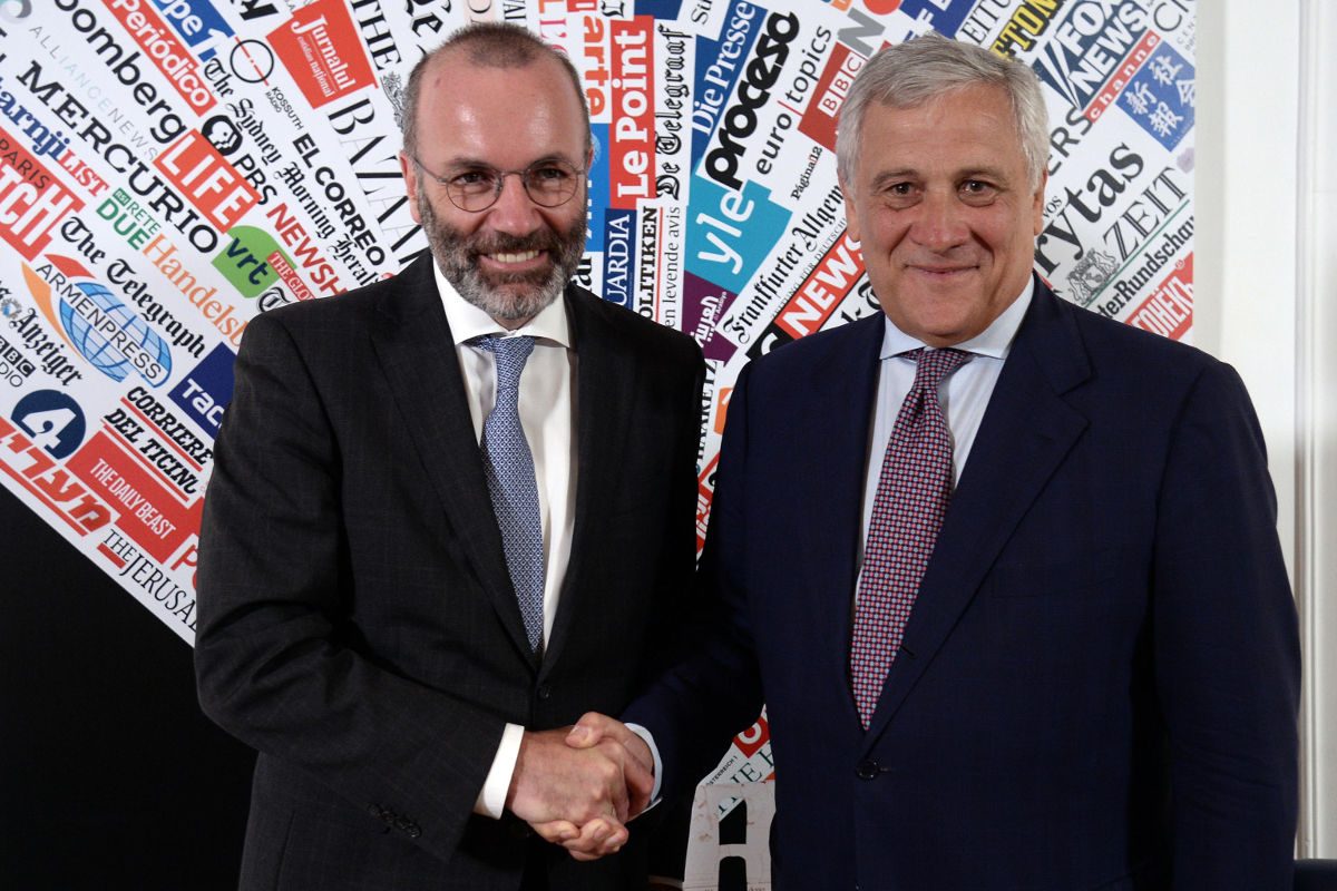 Manfred Weber con Antonio Tajani