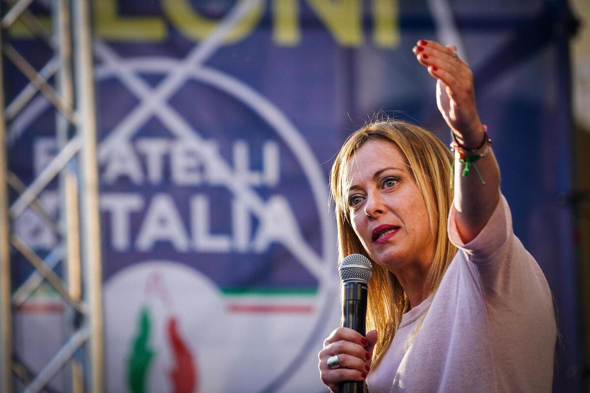 Giorgia Meloni, comizio elettorale, Caserta, 18 settembre 2022