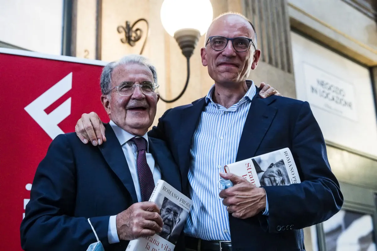 Romano Prodi con Enrico Letta